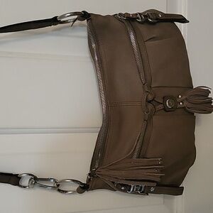B. MakowskyTaupe Leather Crossbody Bag